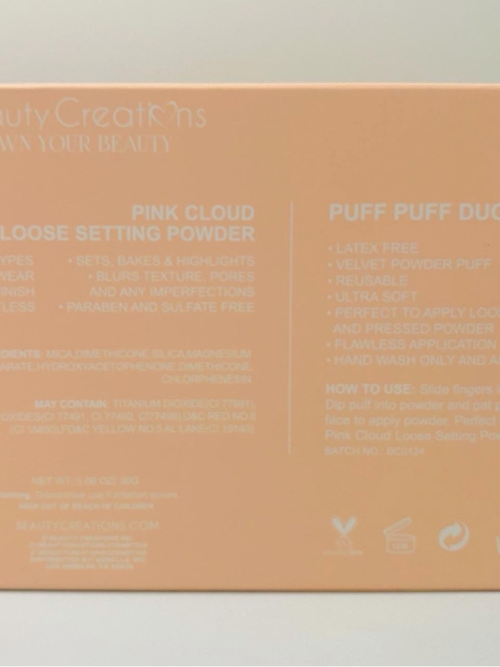 Beauty Creations Bye Fitter Setting Powder + Puff Set - pink cloud - Picture 5 of 5